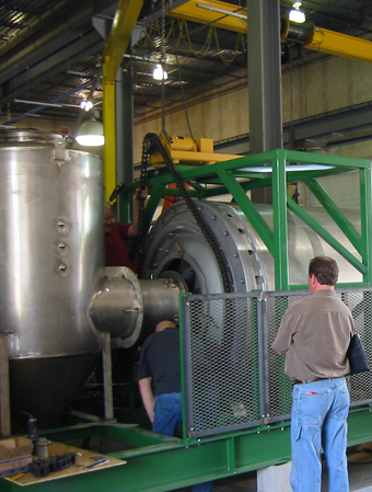 Large Roller Chain Sprockets turns Dryers for Flowable Solids processing at a wastewater treatment plant